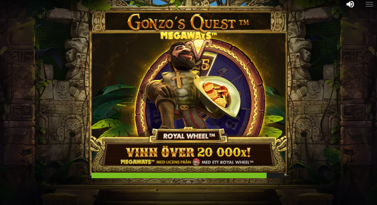 Bäst återbetalning på svenska spelautomater. Gonzos Quest Megaways med 98% RTP