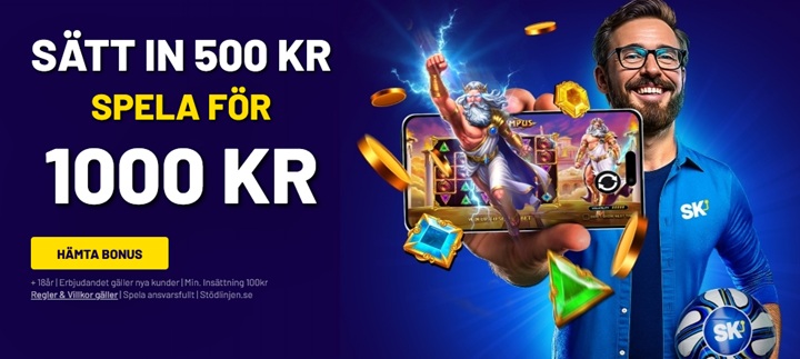 Spelklubben casinobonus - spela med 500 kr extra